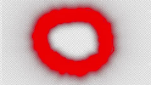 A red pulsating neon ring on a black screen. Stock Footage 249780427