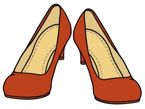 Red pumps Stock Illustration