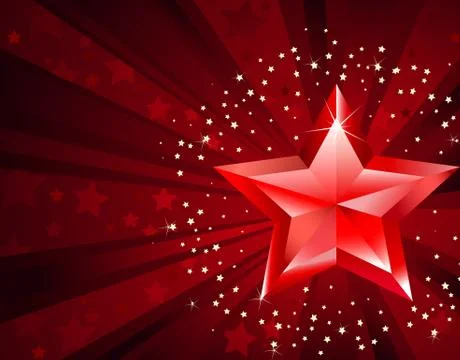 Red Pure Star. Stock Illustration