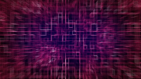 Red Purple 3D Geometric Circuit Loop R Up Animation Background Stock Footage 161208652