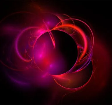 Red purple abstract pattern on a black background, wallpaper, design Stock Illustration