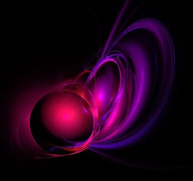 Red purple abstract pattern on a black background, wallpaper, design Stock Photos