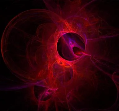 Red purple abstract pattern on a black background, wallpaper, design Stock Photos