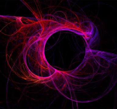 Red purple abstract pattern on a black background, wallpaper, design Stock Photos
