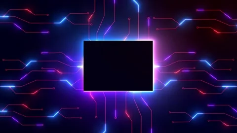 Red purple black gradient background motion animation. Cybertech luminous matrix Stock Footage 275503113