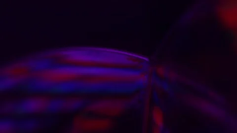 Red Purple multi-colored liquid in macro, color change and reflection Stock Footage 279669334