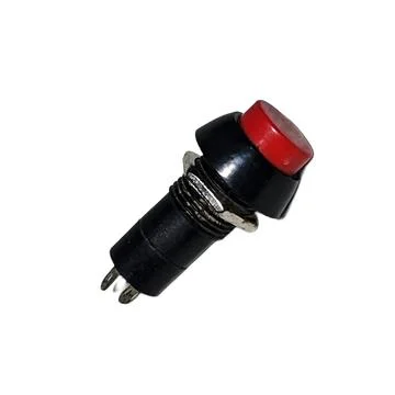 Red Push Button Control Switch white background 스톡 사진