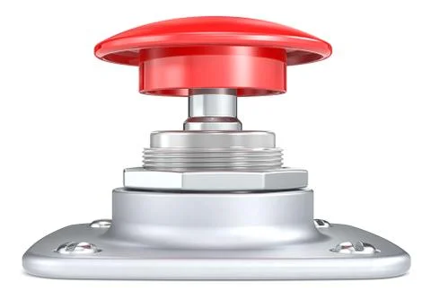 Red push button. Stock Illustration