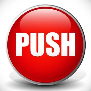Red push button Illustrazione stock