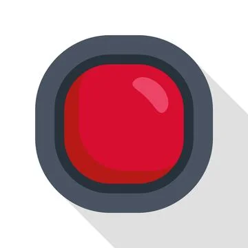 Red push button showing emergency warning signal Stock Illustration