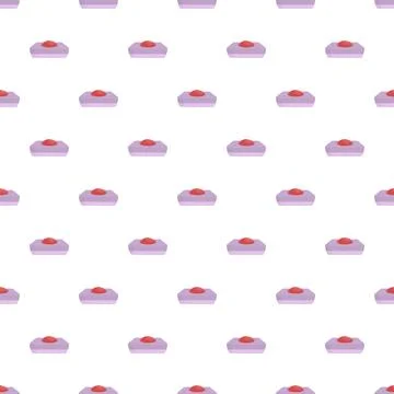 Red push buttons on purple base pattern Illustrazione stock