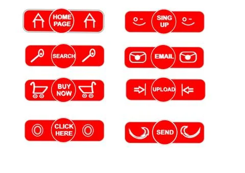 Red push Stock Illustration