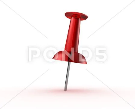 Red push pin Stock Illustration