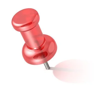 Red Push Pin. Stock Illustration