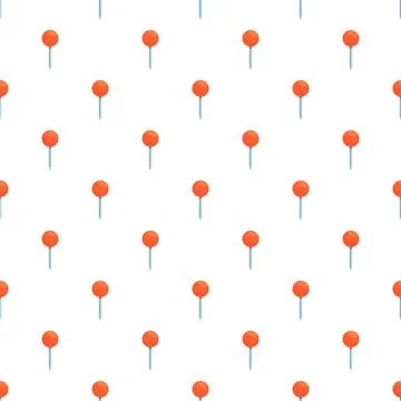 Red push pins creating seamless pattern background Stock Illustration