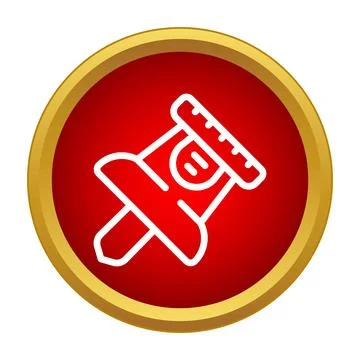 Red pushpin icon locating information on map 스톡 일러스트