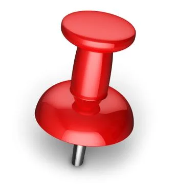 Red pushpin Stock Illustration