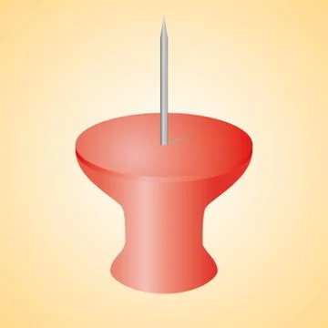 Red pushpin Stock Illustration