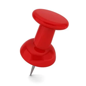 Red pushpin Stock Illustration