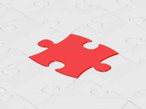 Red puzzle Illustrazione stock