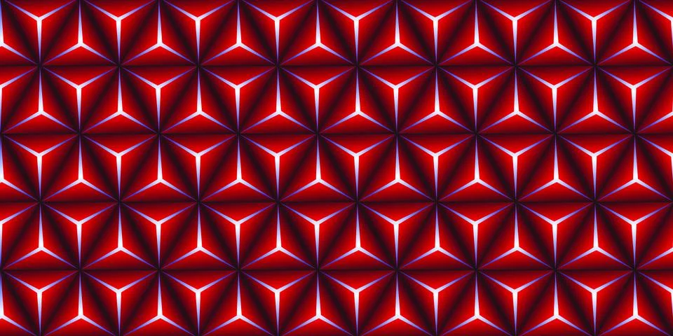 Red pyramid 3D pattern background. Abstract geometric texture design. Stockillustratie