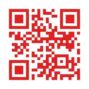 Red QR code Stock Illustration