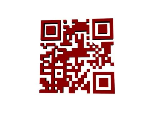Red QR quadradic code Stock Illustration