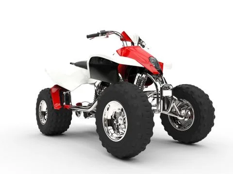 Red Quad - Front View Stock Illustration