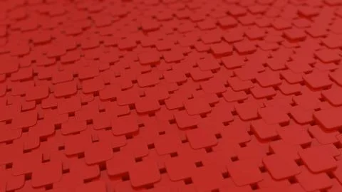 Red quadrangles seamless technological background. Stock Illustration