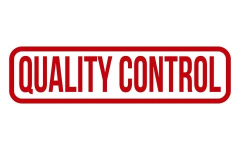 Red Quality Control Rubber Stamp Seal Vector Stock Illustration