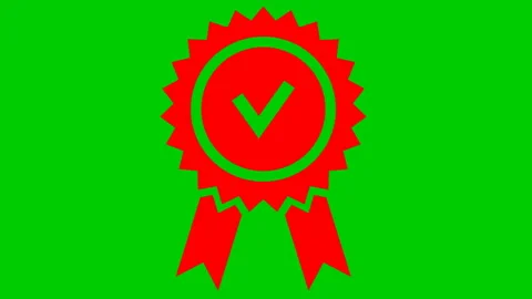 Red quality mark green Stock Footage 201546555