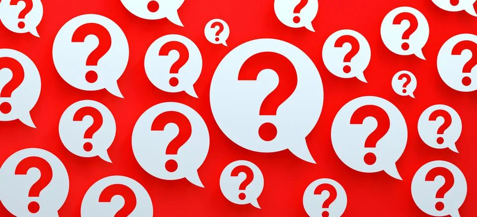 Red question bubble Stock Illustration