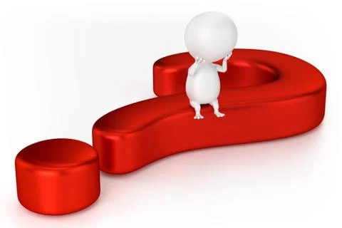 Red Question Mark And Character Stock Illustration