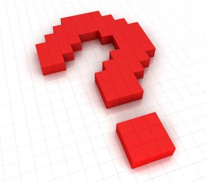 Red question mark, conceptual image Stock Illustration