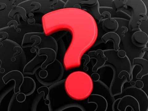 Red question mark (done in 3d) Stock Illustration