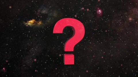 Red Question Mark Floating In The Solar System Stock Footage 281367409
