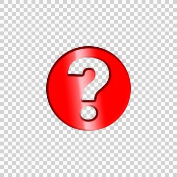 Red Question Mark Icon Help FAQ Support Symbol PNG Ilustração Stock