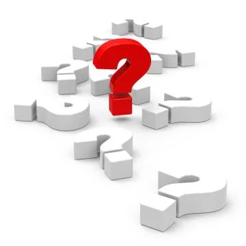 The red question mark Stock Illustration