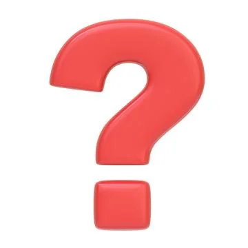 Red question mark isolated on white background Stock Illustration