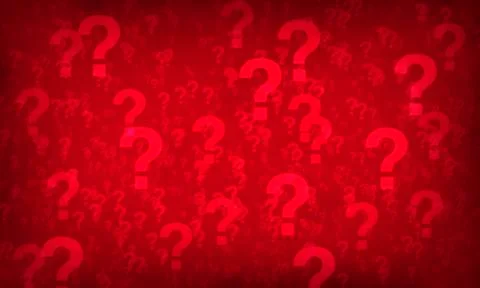 Red question mark random pattern background. Stock Illustration