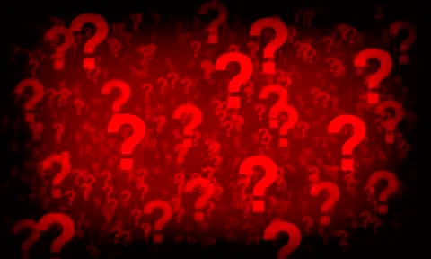 Red question mark random pattern background. Stock Photos