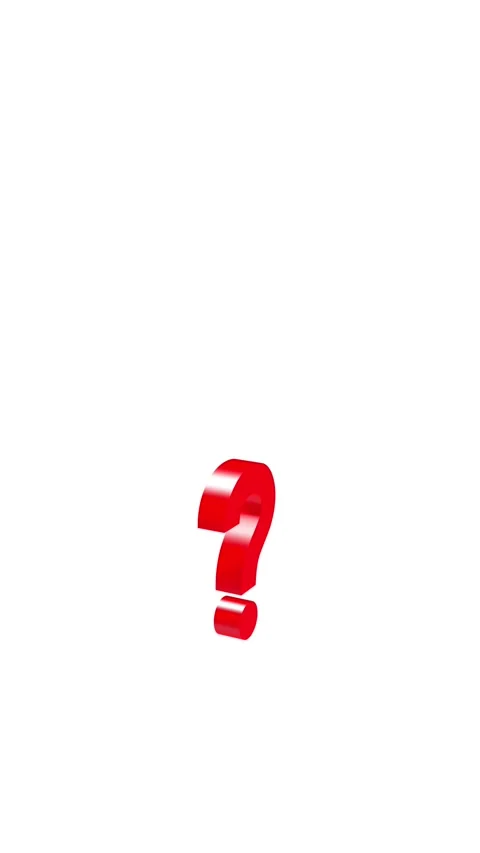 Red question mark rotates in 3D rendering. Stock Footage 337878327