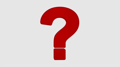 Red question mark rotating on transparent background with alpha channel. Stock Footage 146524484