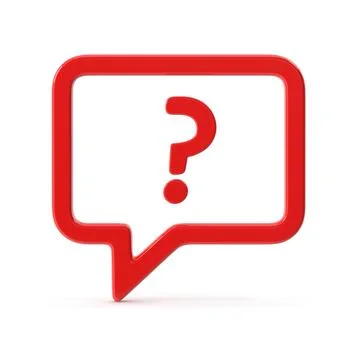 Red question mark in speech bubble Stock Illustration