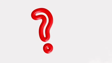 Red Question Mark Symbol Animation For Ask, Problem Solution Concept Stock Footage 297115954