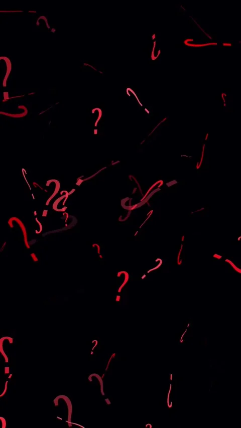 Red question marks animation mystery intrigue concept vertical video. Anima.. Stock Footage 321630401