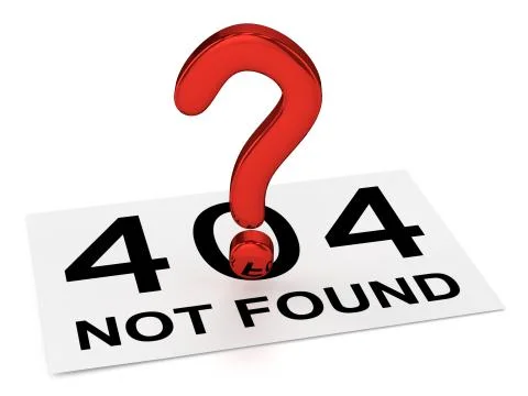 Red Question Point and Sheet (404 NOT FOUND) Stock Illustration