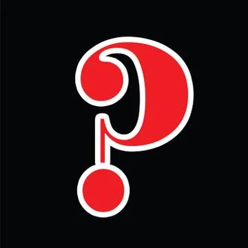 Red questionmark vector Stock Illustration