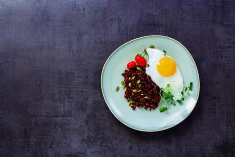 Red quinoa for dinner Stock Photos