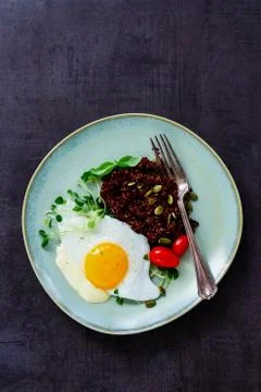Red quinoa for dinner Stock Photos